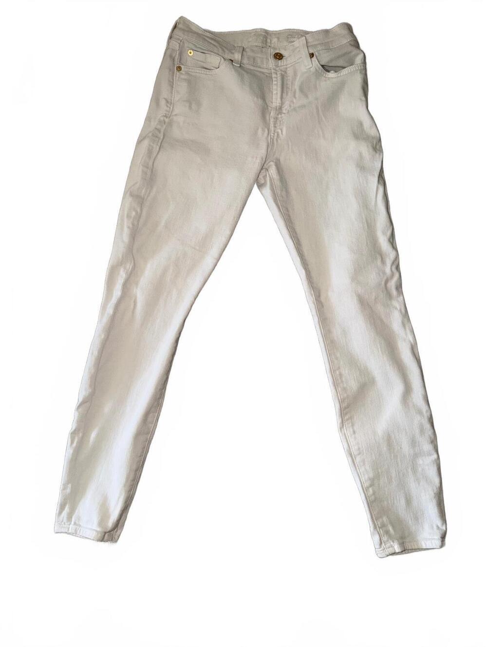 7 For All Mankind White Skinny S 27 Designer Stretch  Luxury